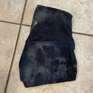 black and green tie dye lululemon align pant